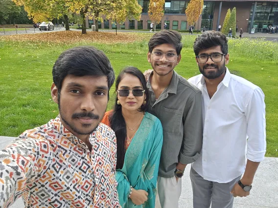 students celebrating Diwali taking a selfie