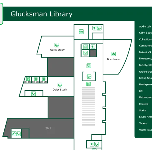 Sample floor plan of the Library