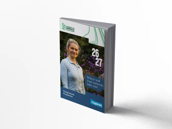 Cover of the 2026/27 postgraduate prospectus