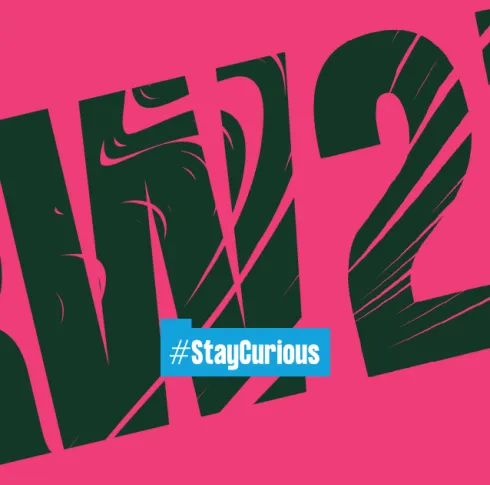 Research Week 2025 logo showing the letters RW25 on a pink background