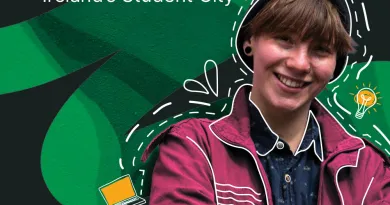 Limerick Student City guide cover with a student smiling